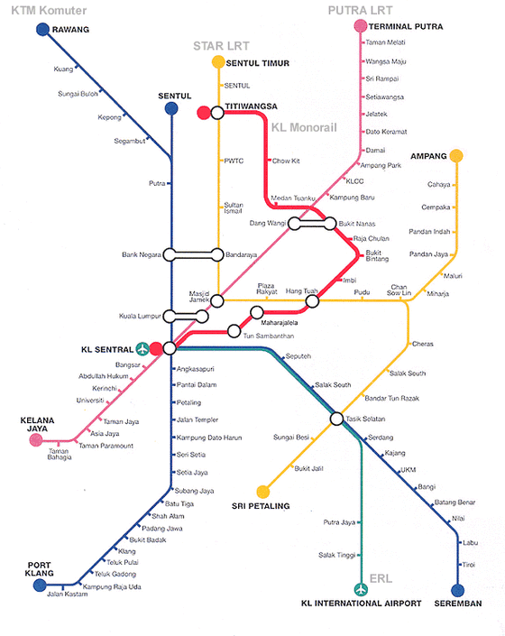 Transportation malaysia map 2014